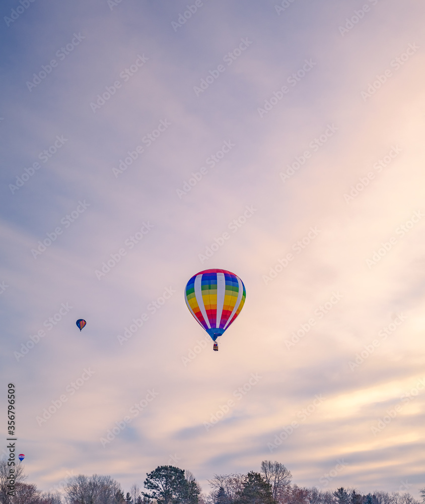 Fototapeta premium Winter Hot Air Balloons 
