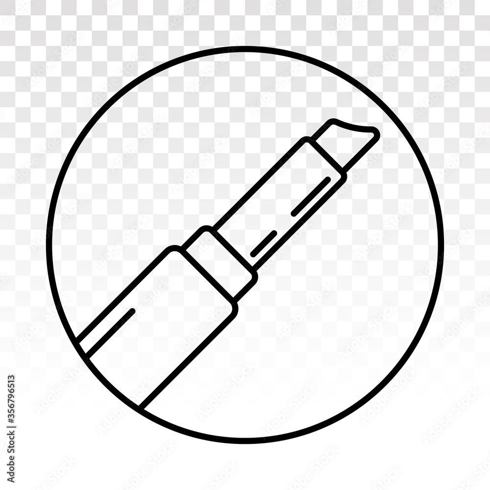 Circled lipstick line art icons for apps and websites Circled lipstick line art icons for apps and websites
