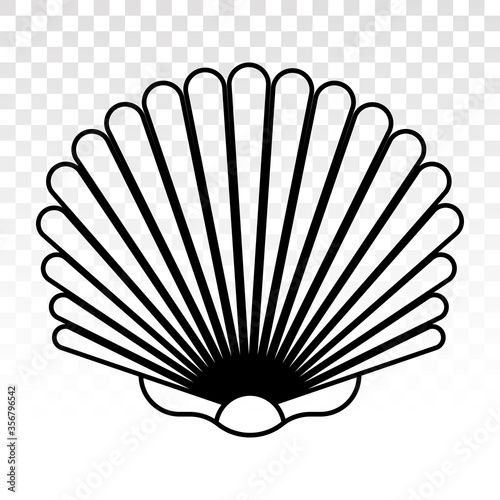 Sea shells   shellfish line art icons for apps and websites