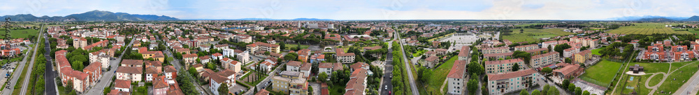 Amazing aerial view of Pisa, famous town of Tuscany