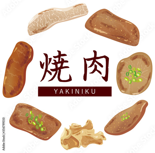 焼肉イメージサークルフレーム