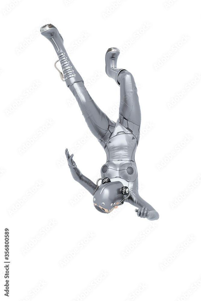 cyber soldier female is falling from the sky cyber soldier female is falling from the sky