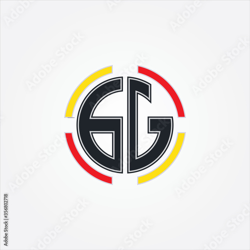GG monogram logo with a broken circle line Free Download GG monogram logo with a broken circle line - GFXLoad