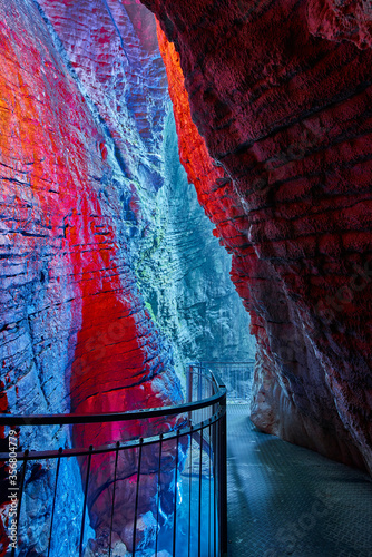 Varone Waterfall Lake Garda,view of the gorge of Varone, Trentino Alto Adige, Italy. photo