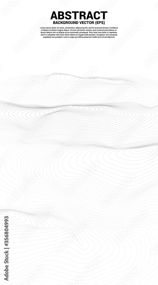 Digital Contour curve dot and line ripple and wave with wireframe . Abstract Background for 3D Futuristic technology concept Digital Contour curve dot and line ripple and wave with wireframe . Abstract Background for 3D Futuristic technology concept