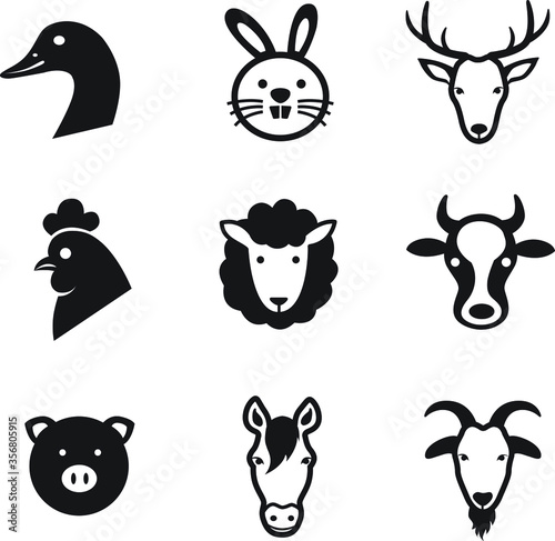 animal icons set