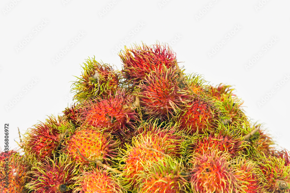 Rambutan sweet delicious fruit isolated on white background Rambutan sweet delicious fruit isolated on white background
