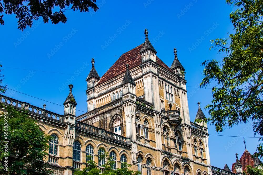Mumbai India Nov 9th 2019: The main building of Elphinstone College, an institution of higher education affiliated to the University of Mumbai. Established in 1856, it is one of the oldest colleges.