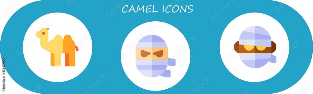 Modern Simple Set of camel Vector flat Icons Modern Simple Set of camel Vector flat Icons