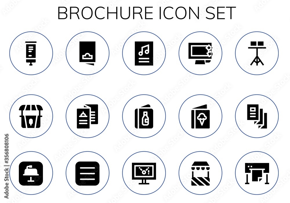 brochure icon set brochure icon set