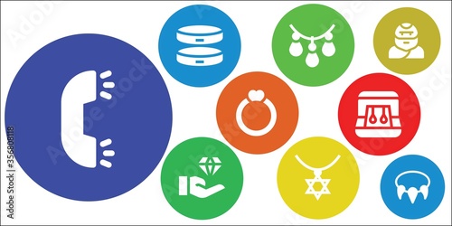 necklace icon set