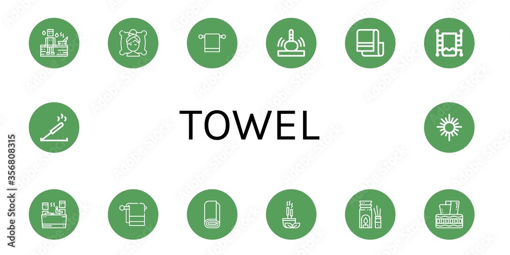 towel icon set towel icon set