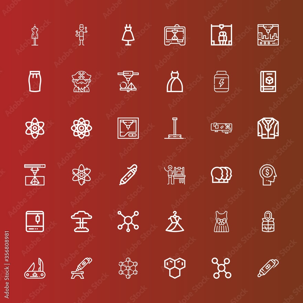 Editable 36 model icons for web and mobile