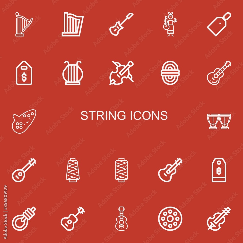 Editable 22 string icons for web and mobile Editable 22 string icons for web and mobile