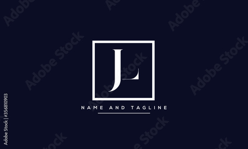 alphabet letters monogram icon logo JL or LJ photo