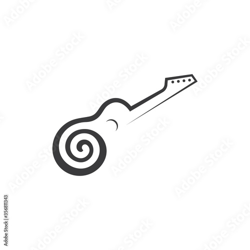 guitar icon logo vector illustration design