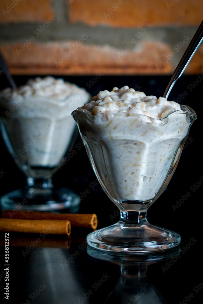 Rice pudding with cinnamon sticks Rice pudding with cinnamon sticks