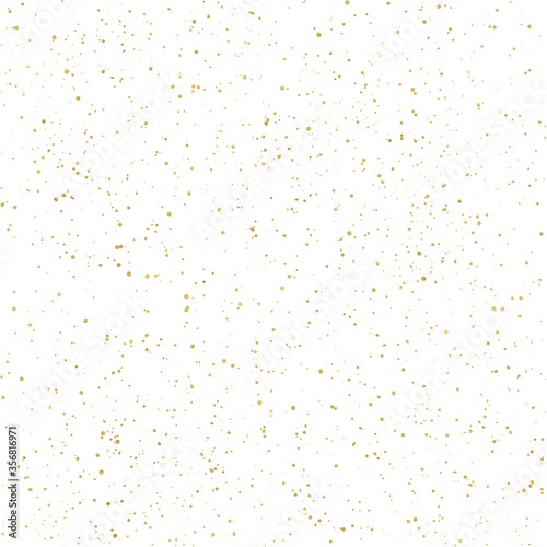 abstract gold flecks seamless pattern grunge ink splashes on a white background