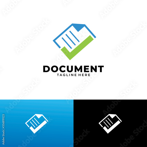 Document check logo design template