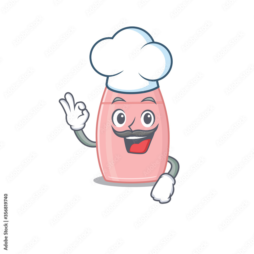 Talented baby cream chef cartoon drawing wearing chef hat Talented baby cream chef cartoon drawing wearing chef hat