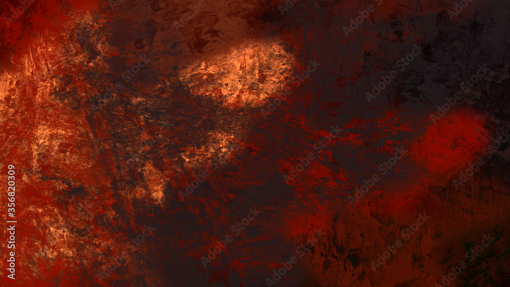 Obraz premium Abstract digital painting of geologic mountain illustration background