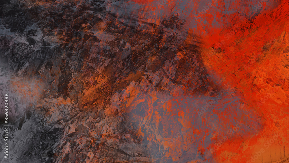 Abstract digital painting of geologic mountain illustration background