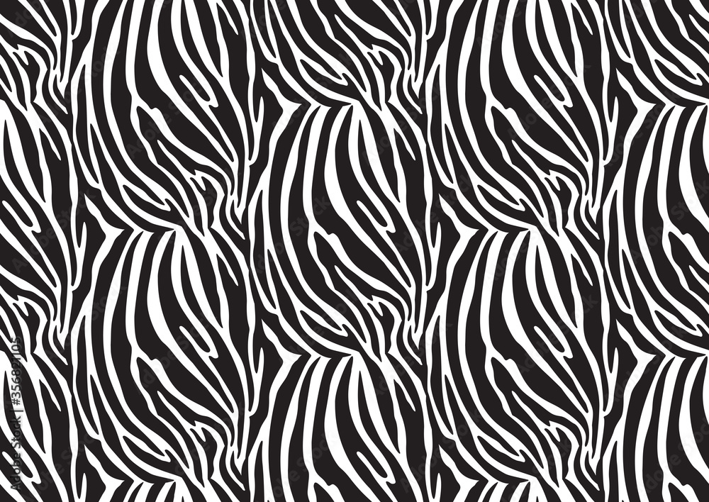 Zebra seamless pattern in abstract style on black background. Vector illustration. Camouflage. Zebra seamless pattern in abstract style on black background. Vector illustration. Camouflage.
