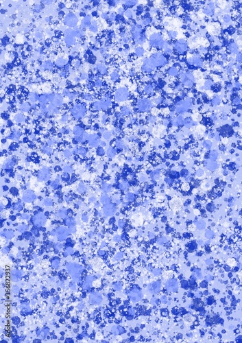 abstract pattern with blue and white splashes