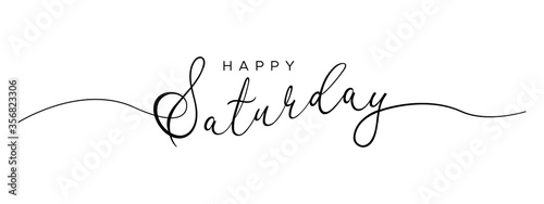 happy saturday letter calligraphy banner photo