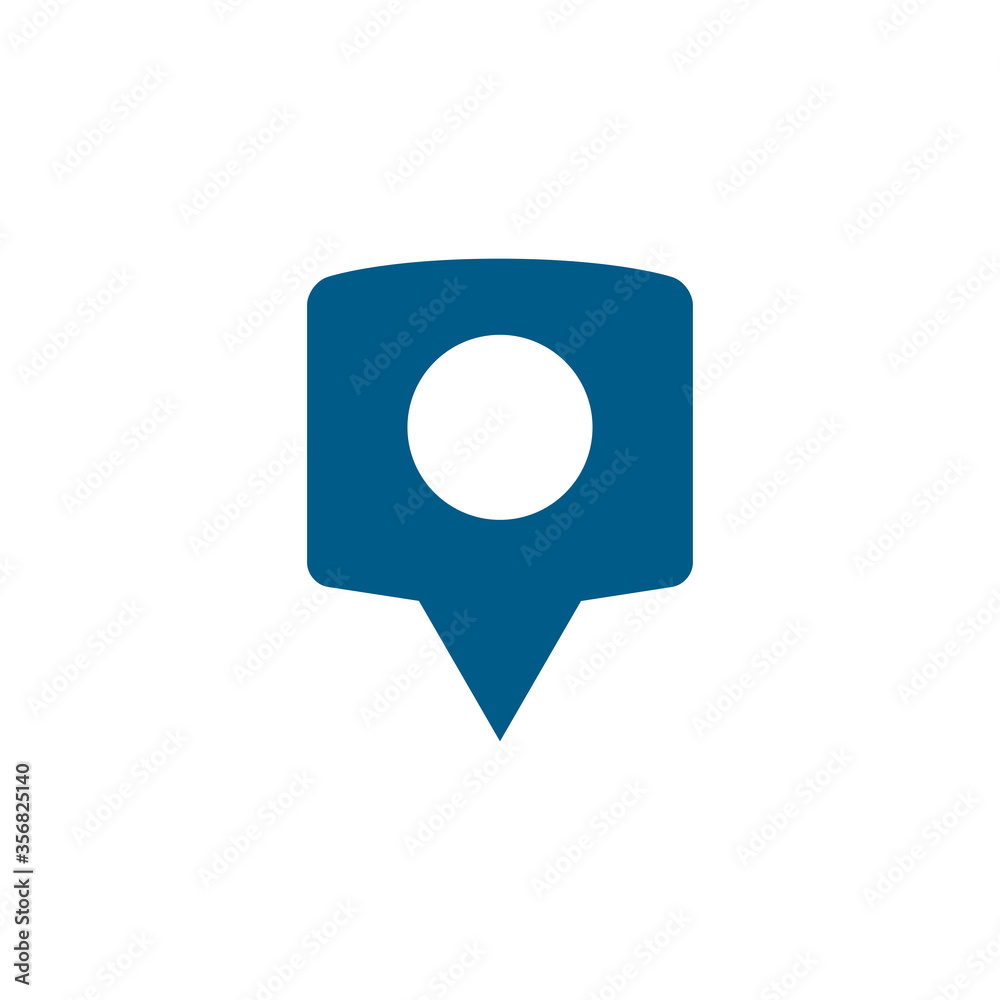 Locator Blue Icon On White Background. Blue Flat Style Vector Illustration Locator Blue Icon On White Background. Blue Flat Style Vector Illustration
