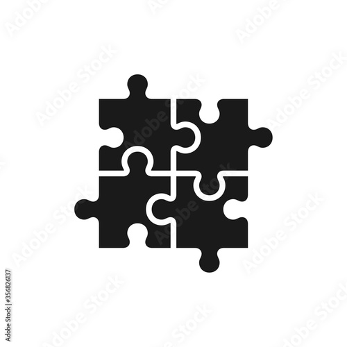 puzzle icon in trendy flat design