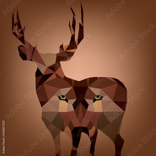 double exposure of deer and wolf
