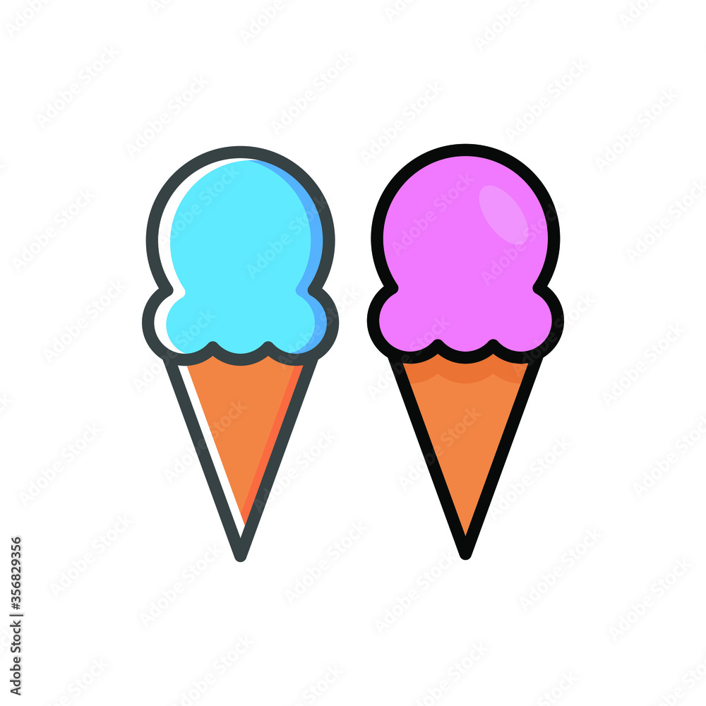 Ice Cream Cone Icon Vector Illustration Logo Template Ice Cream Cone Icon Vector Illustration Logo Template