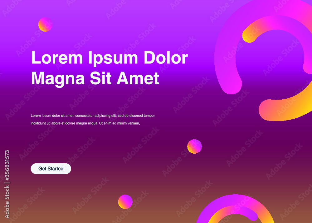 Dynamic shapes composition for landing page Dynamic shapes composition for landing page