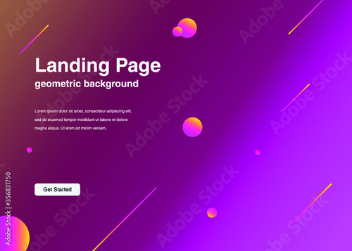Dynamic shapes composition for landing page