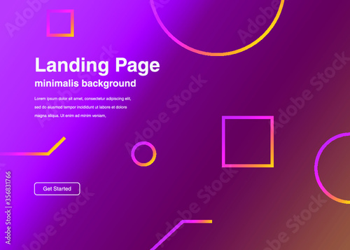 Dynamic shapes composition for landing page