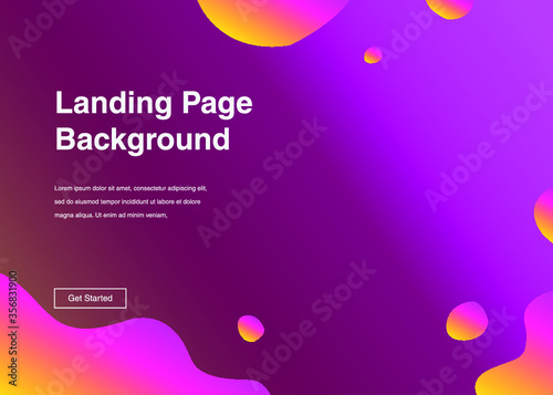 Dynamic shapes composition for landing page