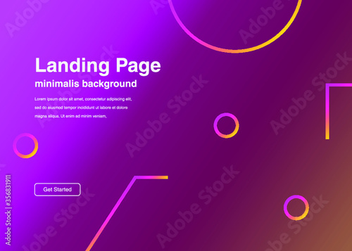 Dynamic shapes composition for landing page