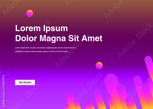 Dynamic shapes composition for landing page