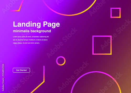 Dynamic shapes composition for landing page