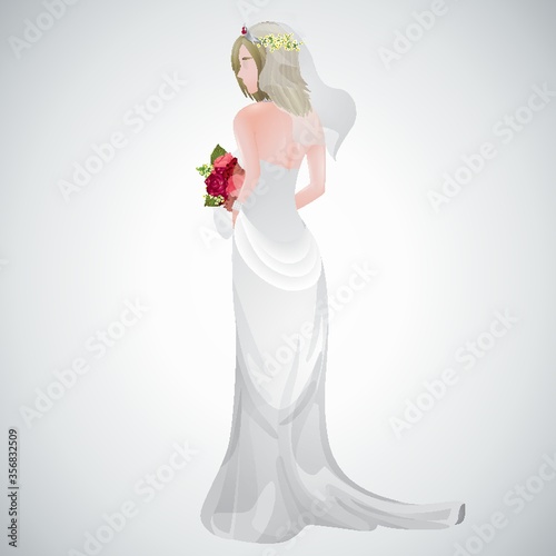 bride holding bouquet
