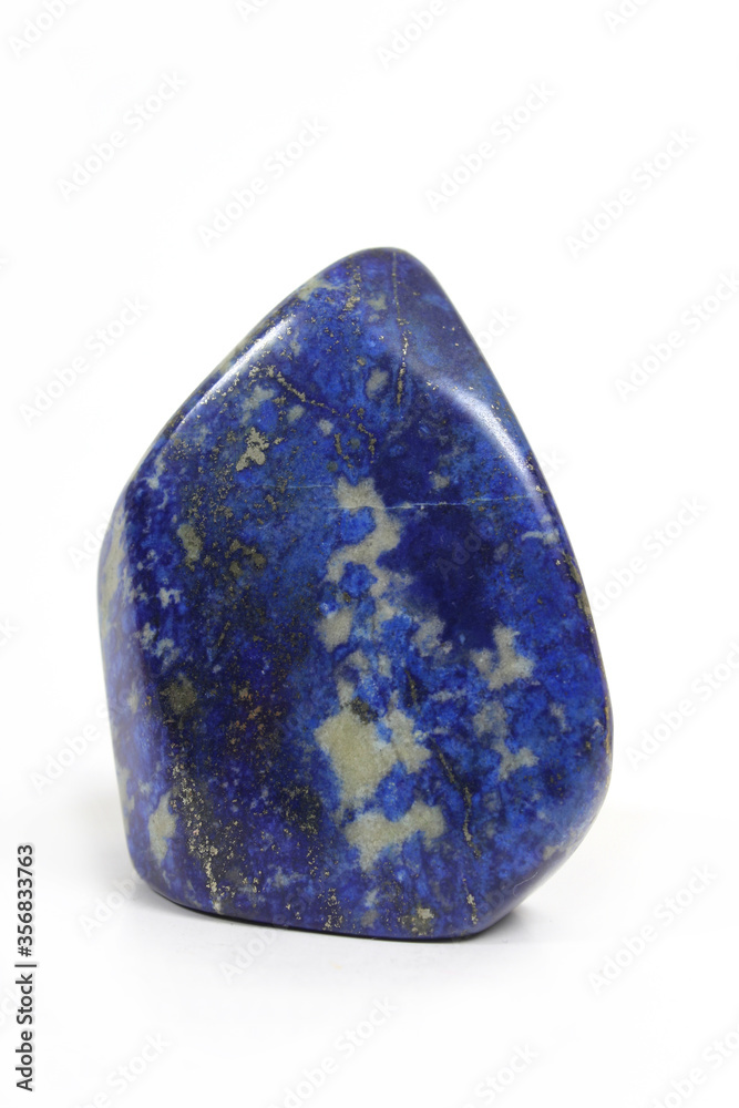 Lapis Lazuli Stone on White Background Lapis Lazuli Stone on White Background