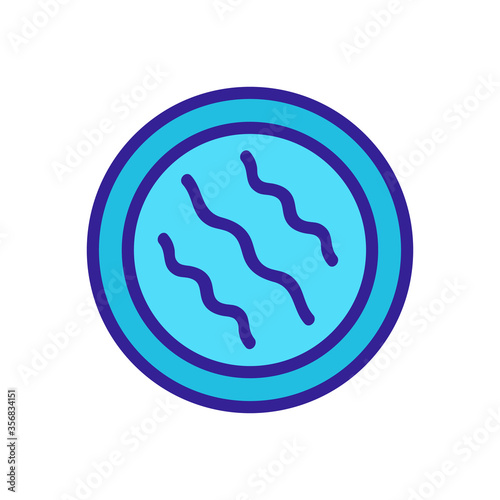 makeup remover cotton exfoliate pad icon vector. makeup remover cotton exfoliate pad sign. isolated color symbol illustration