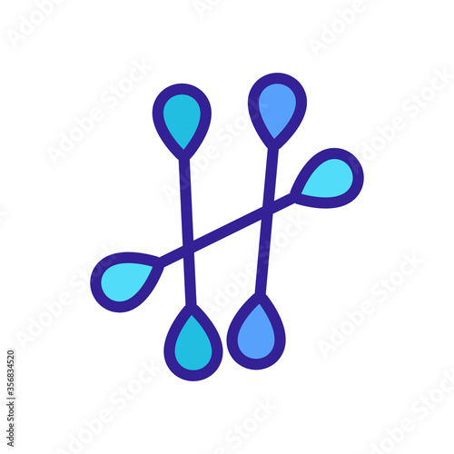 ear sticks icon vector. ear sticks sign. isolated color symbol illustration