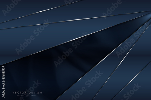  Abstract background luxury of blue metallic modern design vector illustration.