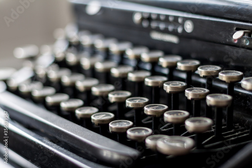 close up of vintage typewriter