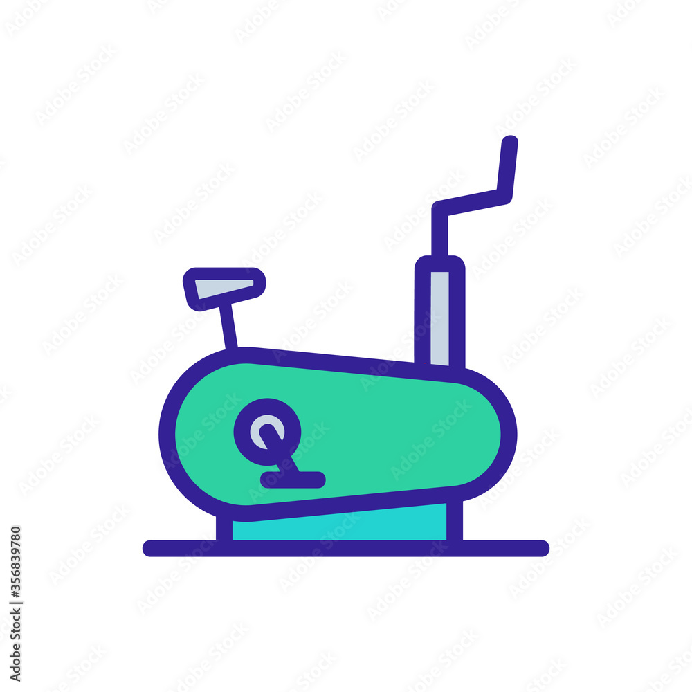 Obraz premium exercise bike fitness device icon vector. exercise bike fitness device sign. isolated color symbol illustration