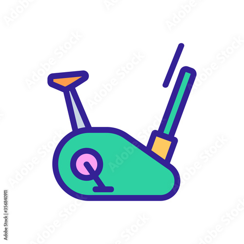 exercise bike spotive tool icon vector. exercise bike spotive tool sign. isolated color symbol illustration