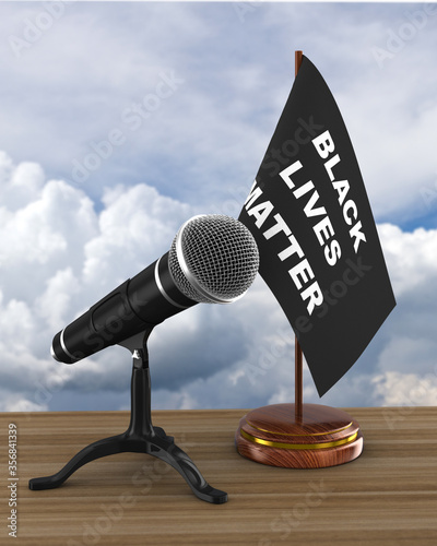 flag with black lives matte...