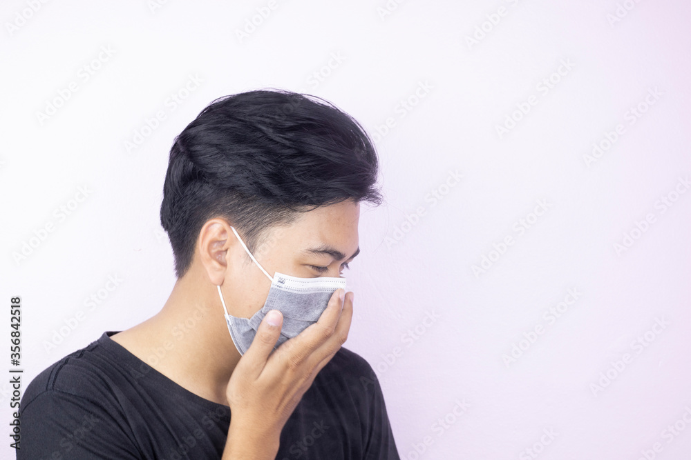 Health, safety and pandemic concepts - Men with masks, medical masks to protect against viruses.